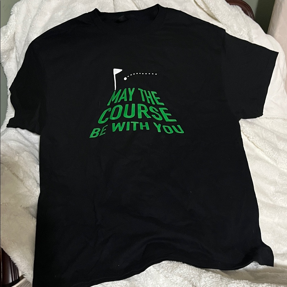 Gildan Black Tee with Green Graphic